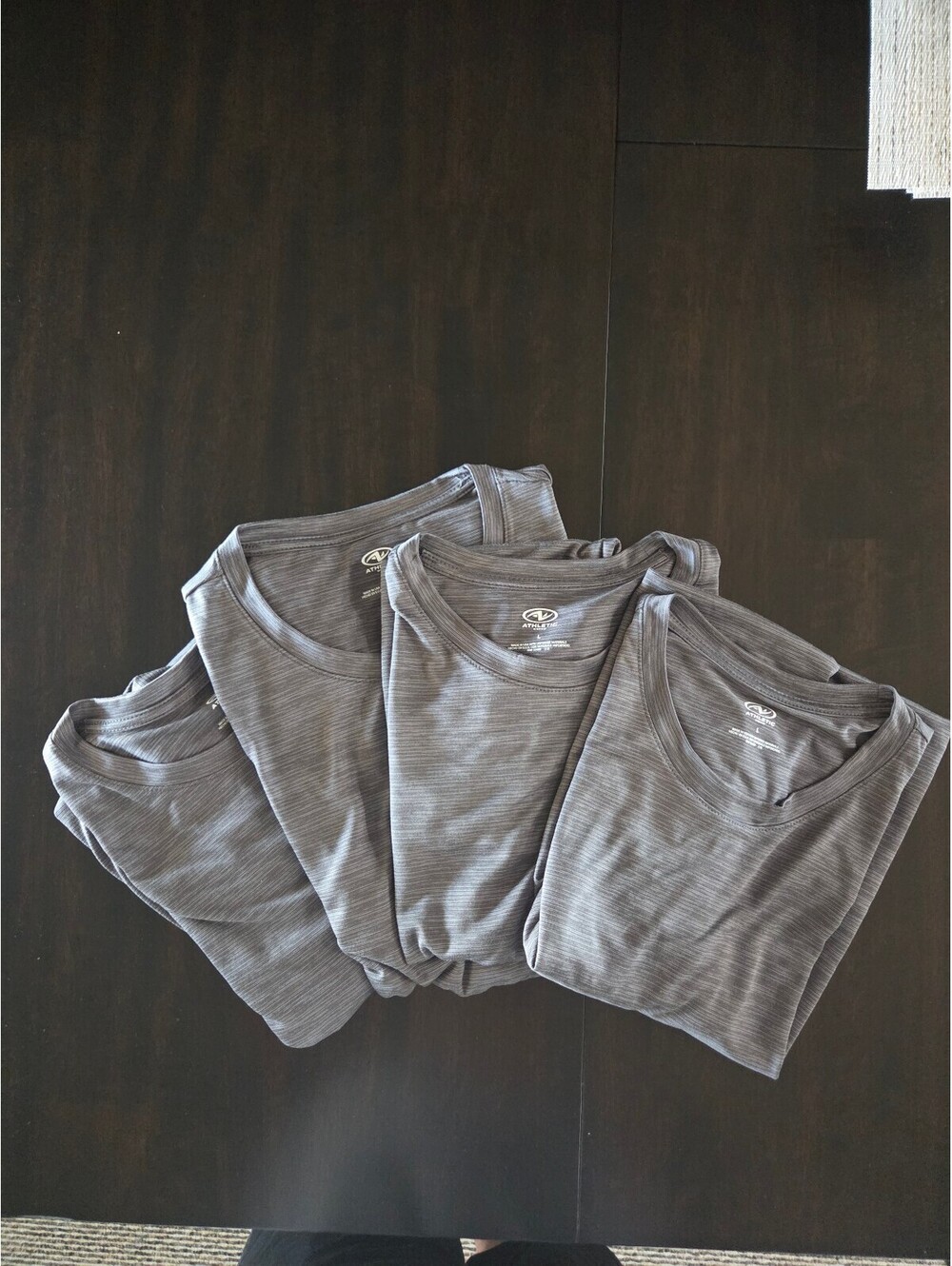 Athletic Works Gray T-Shirts Size Large - 4 Pack